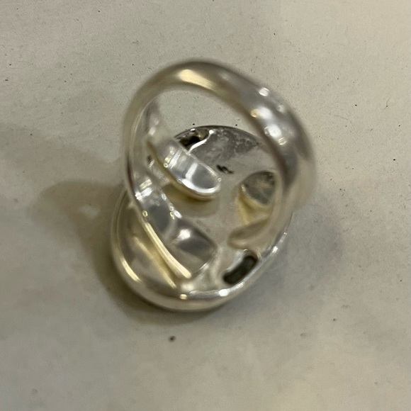 Crocodile Jasper Ring with silver adjustable setting - Picture 6 of 6